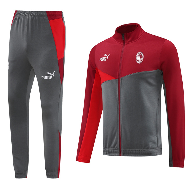 AAA Quality AC Milan 24/25 Tracksuit - Red/Grey